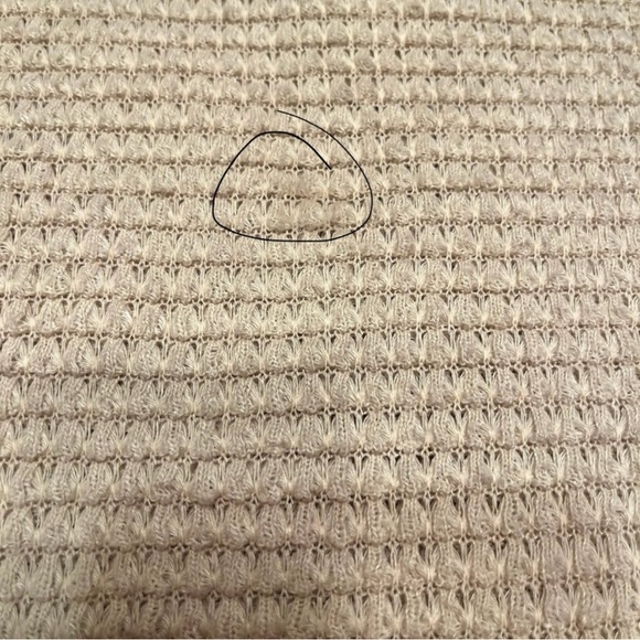 Short Sleeve Textured Lace Back Crewneck Knit Sweater Size XL - Picture 6 of 6